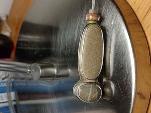 Beautiful rustic stone and beaded pin